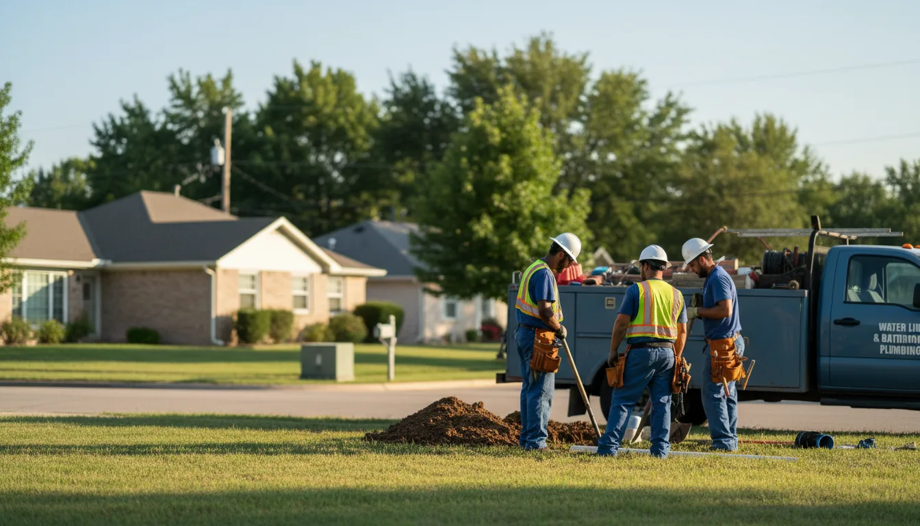 Residential water line and bathroom plumbing service in Aumsville, OR